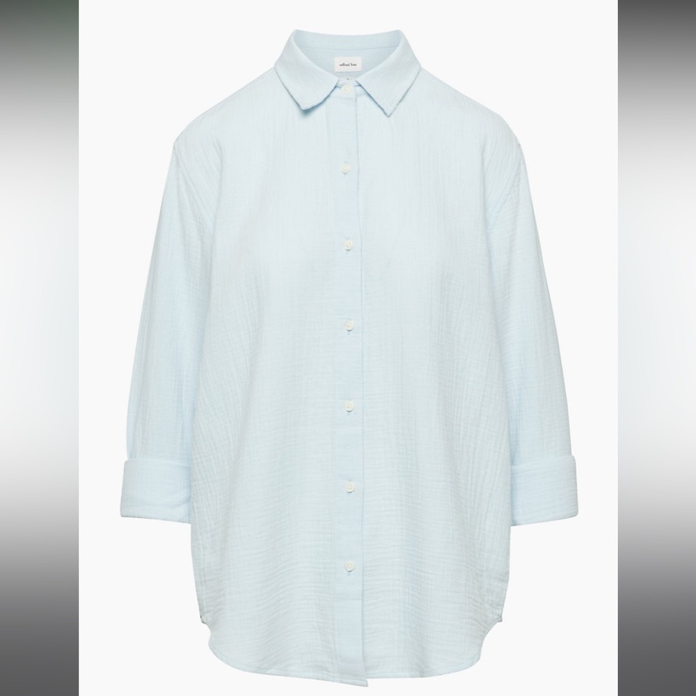 Aritzia Light Blue Button Down Shirt
